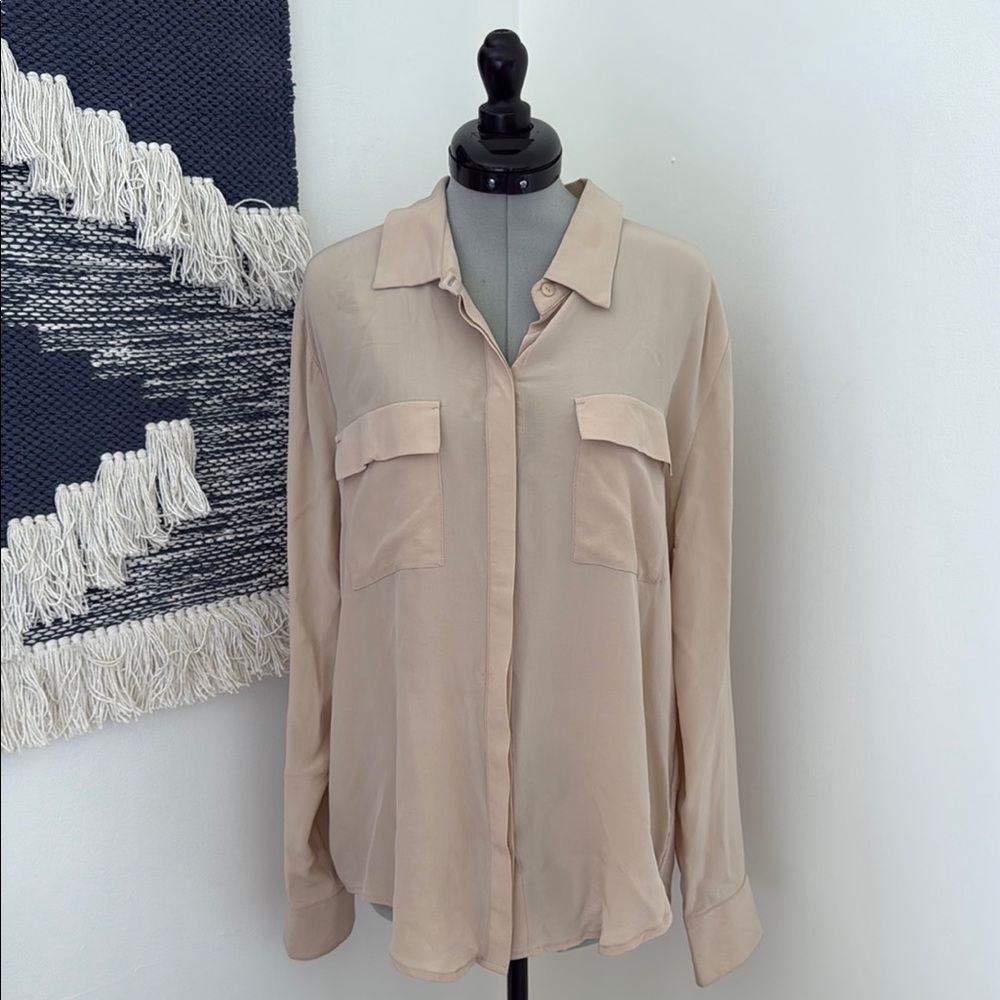 Anine Bing Light Beige Button Down Shirt